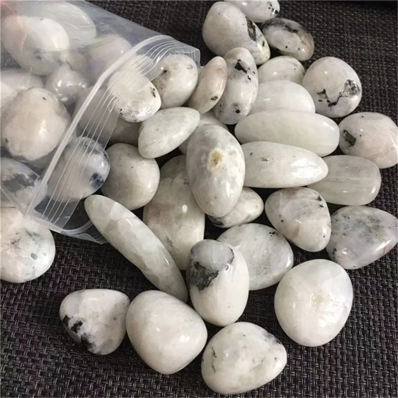 

Natural Gray moonstone Quartz tumbled stones Crystal gravel Minerals and Stones Rough Gemstone Specimen