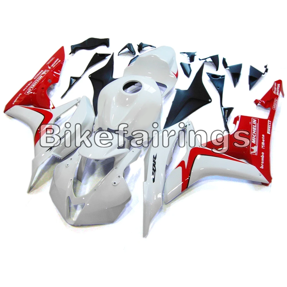 

Высококачественные литьевые пластиковые панели для мотоциклов Honda CBR600RR F5 2007 2008 07 08, белые с красными нижними рамы кузова