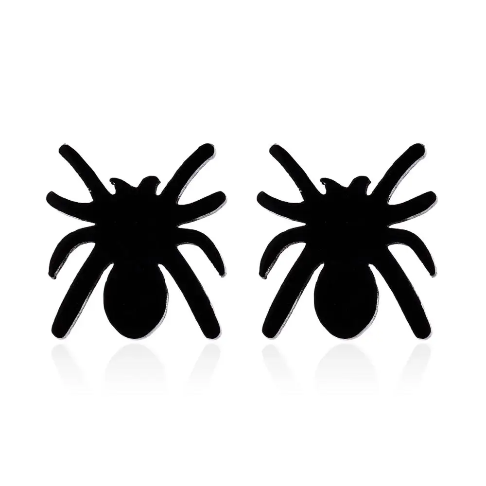 Yiustar милые серьги-гвоздики Spider великолепные стальные цветные серьги из
