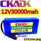 100% новый портативный литий-ионный аккумулятор 12 В 30000 мАч DC 12,6 в 30 ач с вилкой европейского стандарта