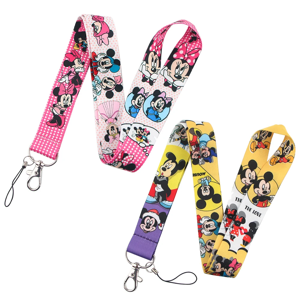 LT824 Микки Маус Минни шнурок для брелока ID карты Обложка школьника аксессуары