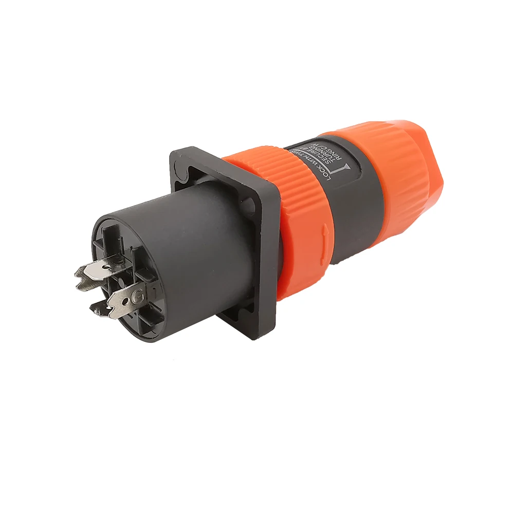 2шт 4-х полюсный аудио адаптер разъема гнезда Speakon Female Jack Socket с разъемом Pin NL4FC Male Plug Twist Lock для акустического кабеля