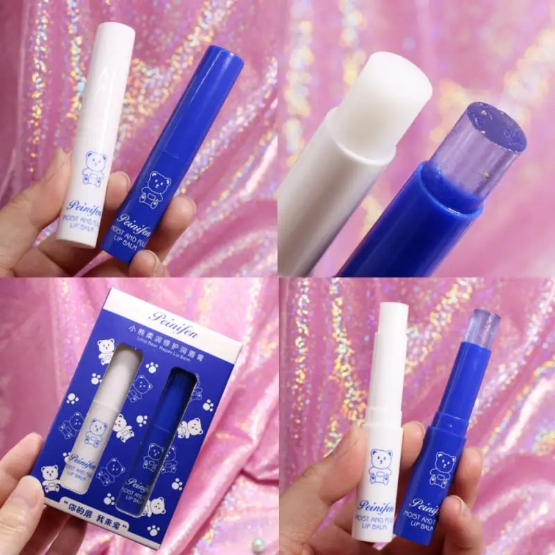 

2PC Moisture Lip Balm Long-Lasting Natural Lipstick Color Changing Lip Gloss Moisturizing Anti Aging Gold Foil Lip Stick Makeup