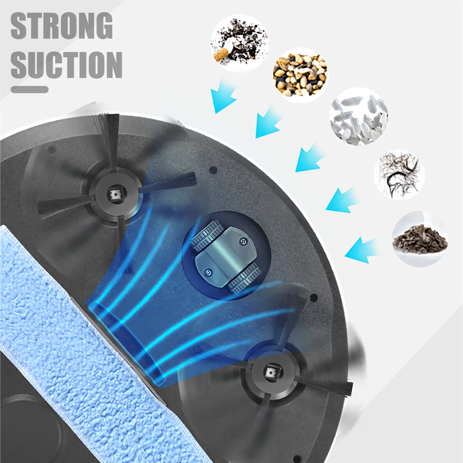 

Three In One Intelligent Sweeping Robot Vacuum Cleaner Rechargeable Automatic Sweeping Robot Can Be Charged Smart Tou-ch Sweeper