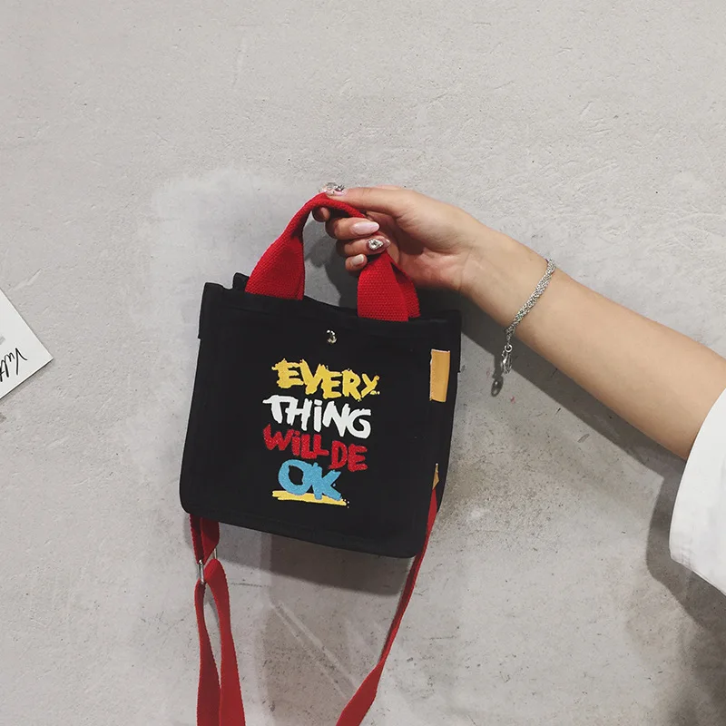 JIULIN 2019 new canvas casual letter bucket bag Mori mini shoulder slung women's | Багаж и сумки