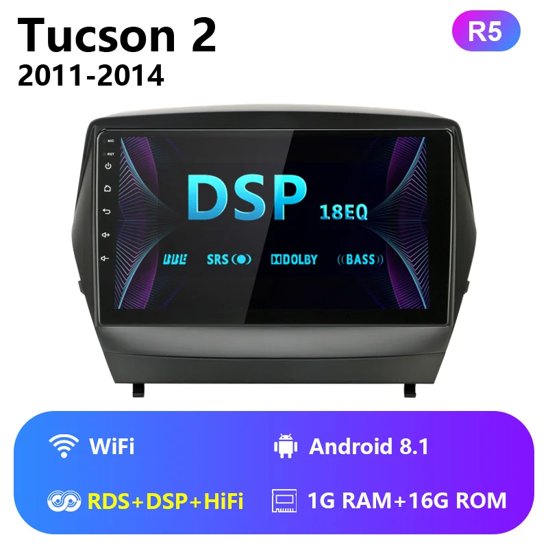 wifi with RDS DSP Jansite " Автомобильный радиоплеер для hyundai Tucson 2 2011- Авторадио Android 2G+ 32G Сенсорное зеркало-link плееры с рамкой - Цвет: wifi with RDS DSP