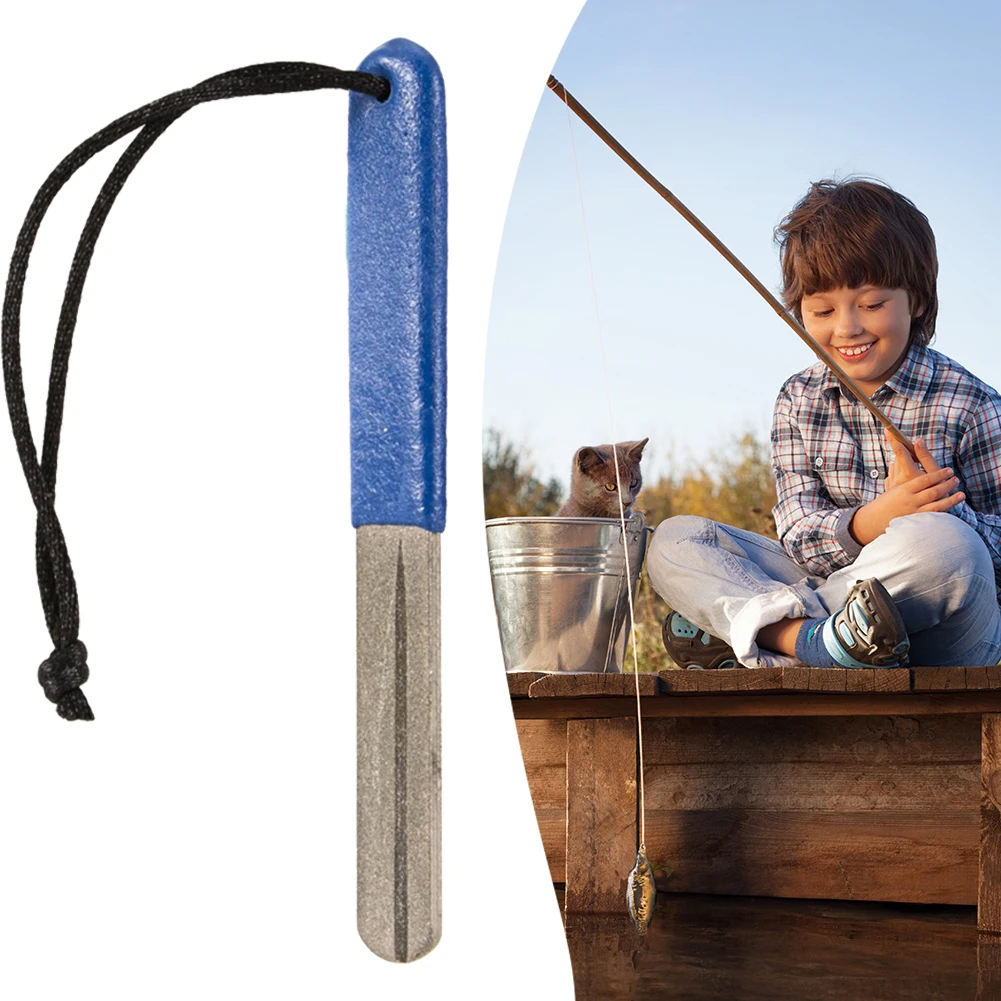 

Blade Fishhook Grindstone Double Groove Fishing Hook Sharpening Hone Diamond Outdoors Portable Easy Fishing Carrying