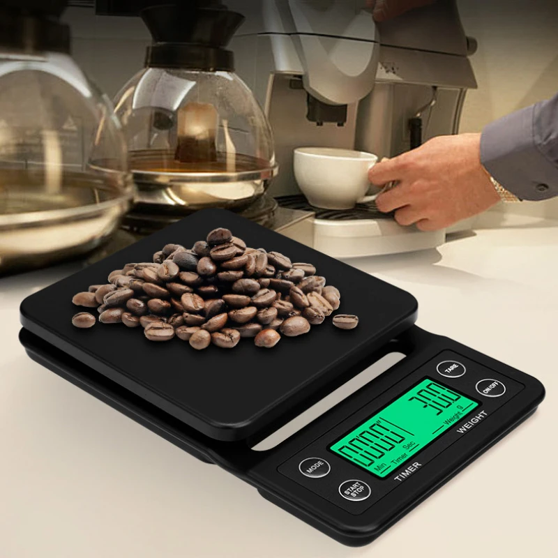 

Kitchen Scale 5kg/0.1g Drip Coffee Scale With Timer Portable Electronic Kitchen Scale High Precision LCD Electronic Scale