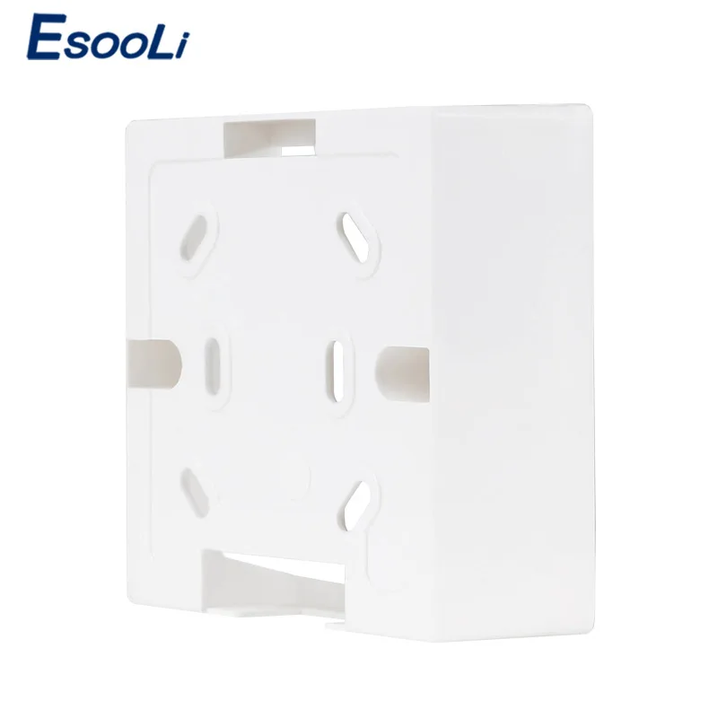 EsooLi 86X86 ПВХ утолщение распределительная коробка настенное крепление кассеты внешний монтажный ящик подходит для 86 стандартных переключателей и розеток
