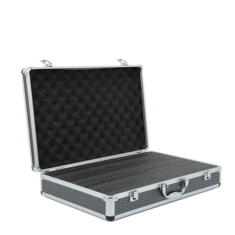 portable aluminum tool box safety equipment toolbox instrument box storage case suitcase impact resistant case with sponge free global shipping