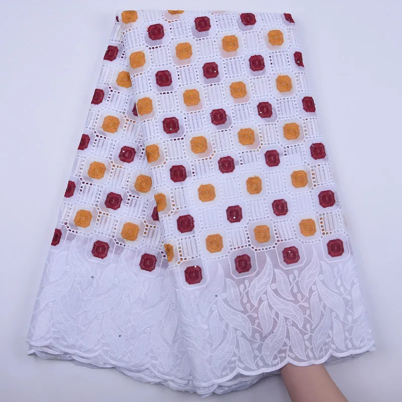 Чистый хлопок африканская швейцарская вуаль кружевная ткань 2020