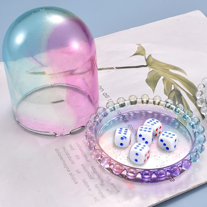 

Silicone Mold Crystal Epoxy Resin Mold Dice Cup Casting Silicone Mould DIY Crafts Making Tool