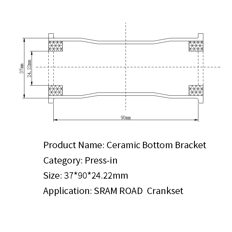 Hscer керамический Нижний кронштейн BB86 BB90 BB92 BB386 BBRight BSA дорожный подшипник для горного велосипеда - Цвет: BB90 SRAM  Road