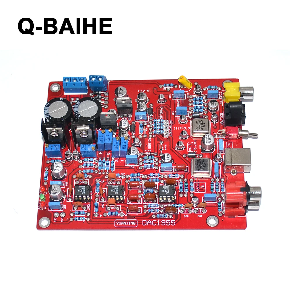 WM8805+ AD1955+ PCM2706 коаксиальный волоконный USB тройной ЦАП Декодер плата(обновленная версия