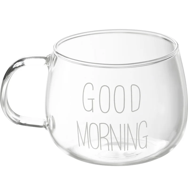 380 мл креативные кофейные кружки с ручкой стеклянная чайная чашка посуда для