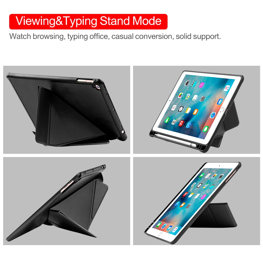 Умный чехол для iPad 9,7 PU кожаный чехол-подставка для iPad Air 1 Air 2 iPad 5th 6th поколения с держателем ручки