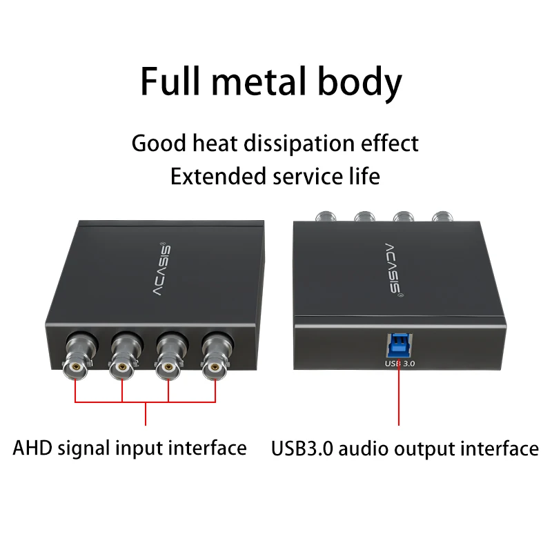 Acasis AHD 4 канальный к USB3.0 карта захвата 720p UVC видео Захват коробка для видеокамеры/HD