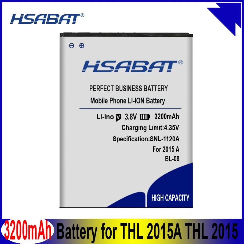 Аккумулятор HSABAT BL08 BL 08 3200 мАч для THL 2015 A | Мобильные телефоны и аксессуары