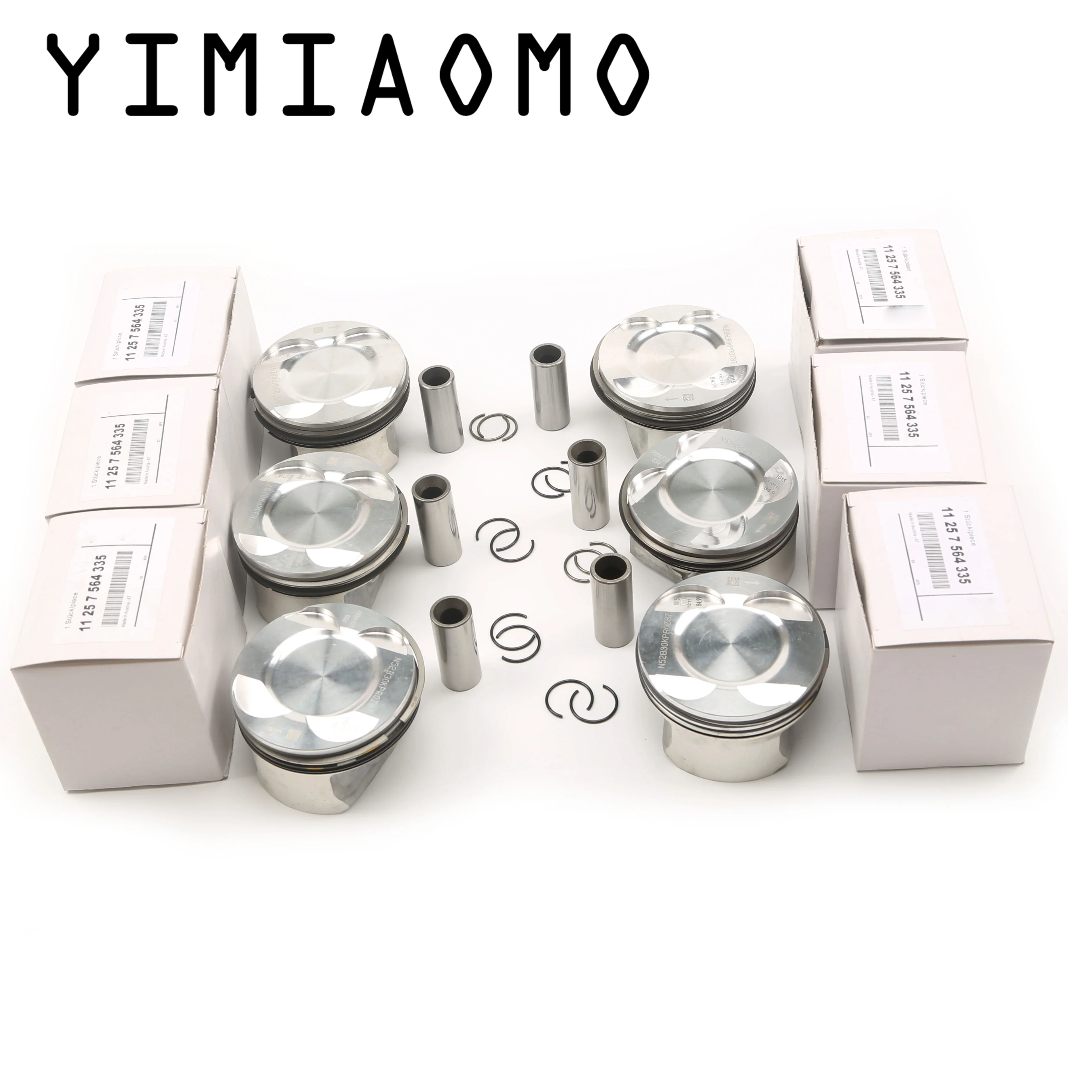 

11257551349 Pistons Rings Set For BMW 3.0L L6 N52B30 9.3:1 For BMW E89 130i E90 E83 E86 E93 E92 E64 E63 E66 F02 F25 11257534552