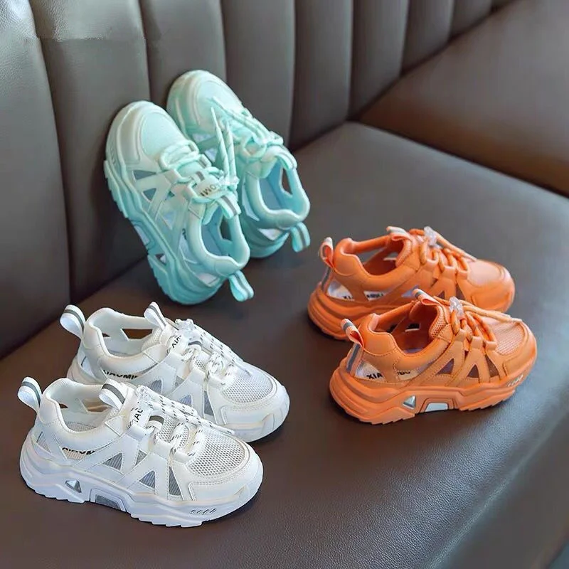 

Girls' Sports Shoes Trend Summer New Hollow Kids Children's Casual Fashion Boys Breathable Comfortable Running Sandals