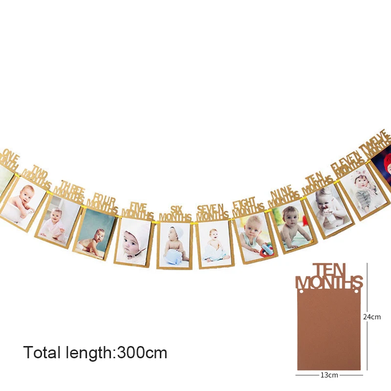Фоторамка на 1-й день рождения баннер для новорожденного ребенка фотография 12