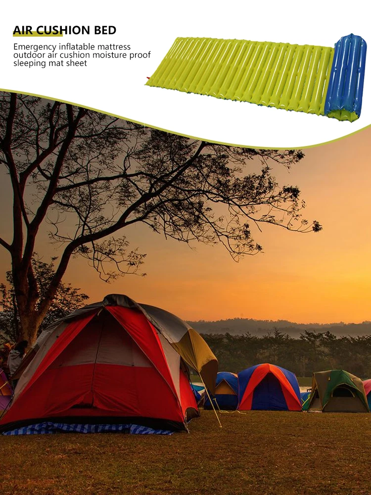 

Inflatable Cushion Ultralight Singleplayer Air Emergency Mattress Outdoor Cushion Tube Camping Beach Moisture Proof Sleeping Pad