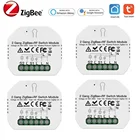 2 клавиши ZigBee 3,0 умный выключатель света сделай сам релейный модуль для приложения Tuya Smart Life RF дистанционное управление работает с Alexa Google Home