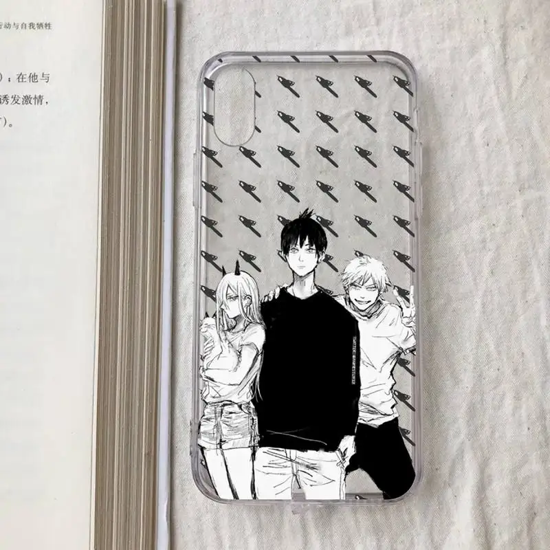 Чехол для телефона с мультяшным аниме бензопилой iPhone 11 12 13 mini pro XS MAX 8 7 6 6S Plus X 5S SE 2020