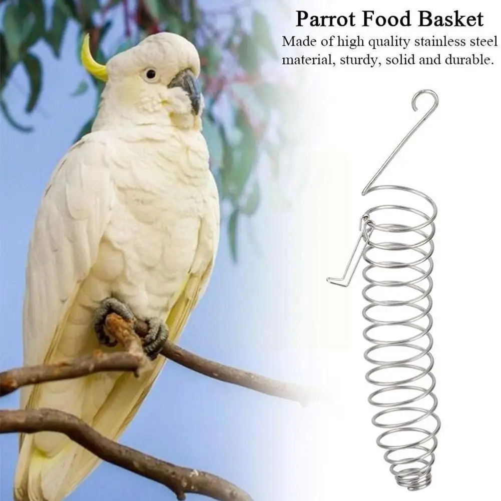

1pc New Hanging Type Pet Bird Food Feeder Container Hanger Garden Feeding Tool Outdoor R9s7