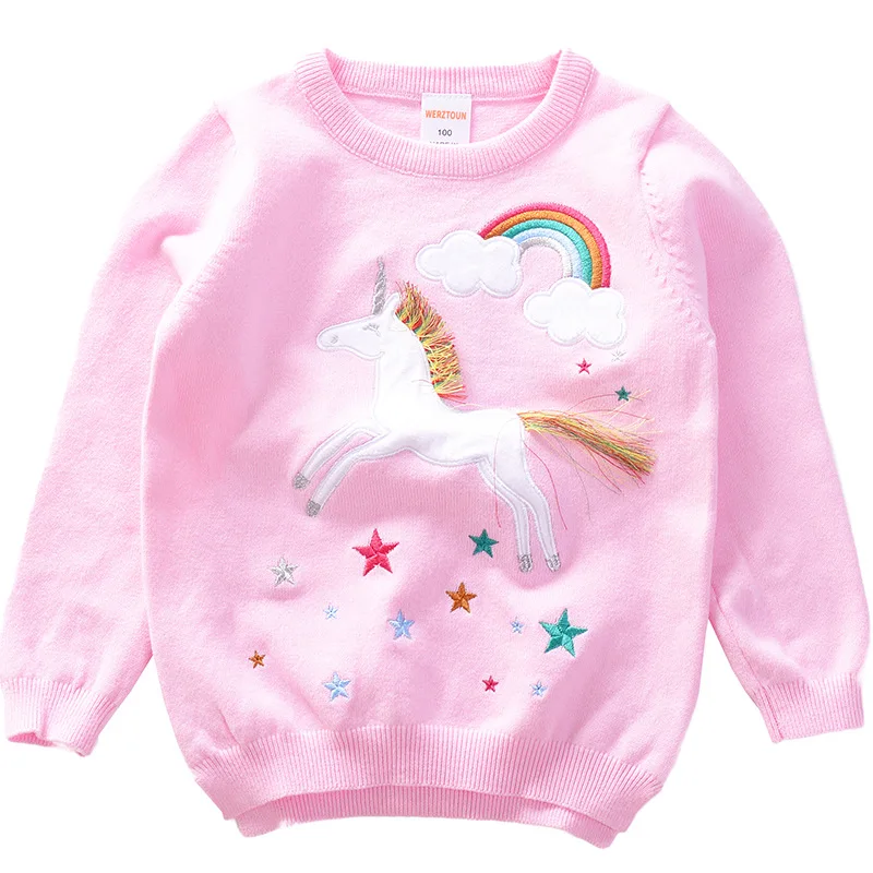 Свитер для маленьких девочек мягкий пуловер Свитера на весну и осень Детская