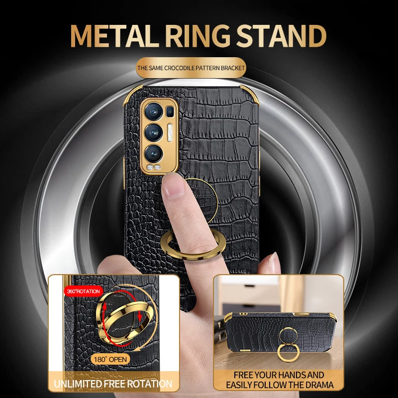 luxury pu leather phone case for oppo reno 4 5 lite 6 pro plus 4z 5z a54 a74 a94 cover case for realme gt neo 7 5g 8 pro c15 c21 free global shipping