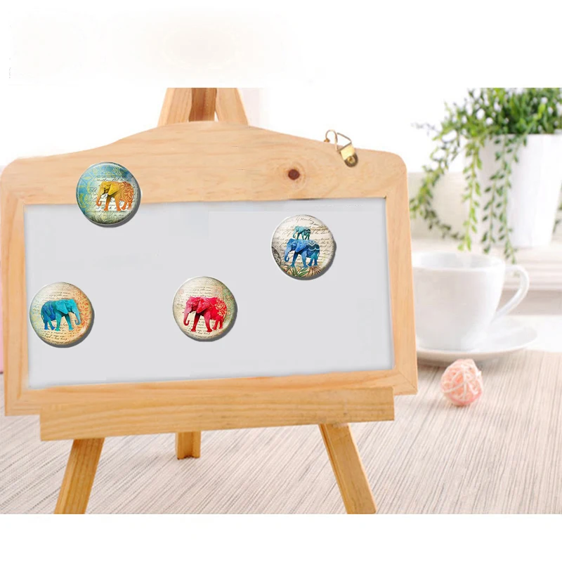 Стеклянные индийские Печатные магниты для досок холодильников светящиеся