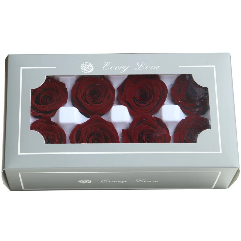 8pcs/box Artificial Flowers Rose 4-5CM Preserved Eternal Roses Box Newyear Valentine's Gifts Forever Everlasting Level A | Дом и сад