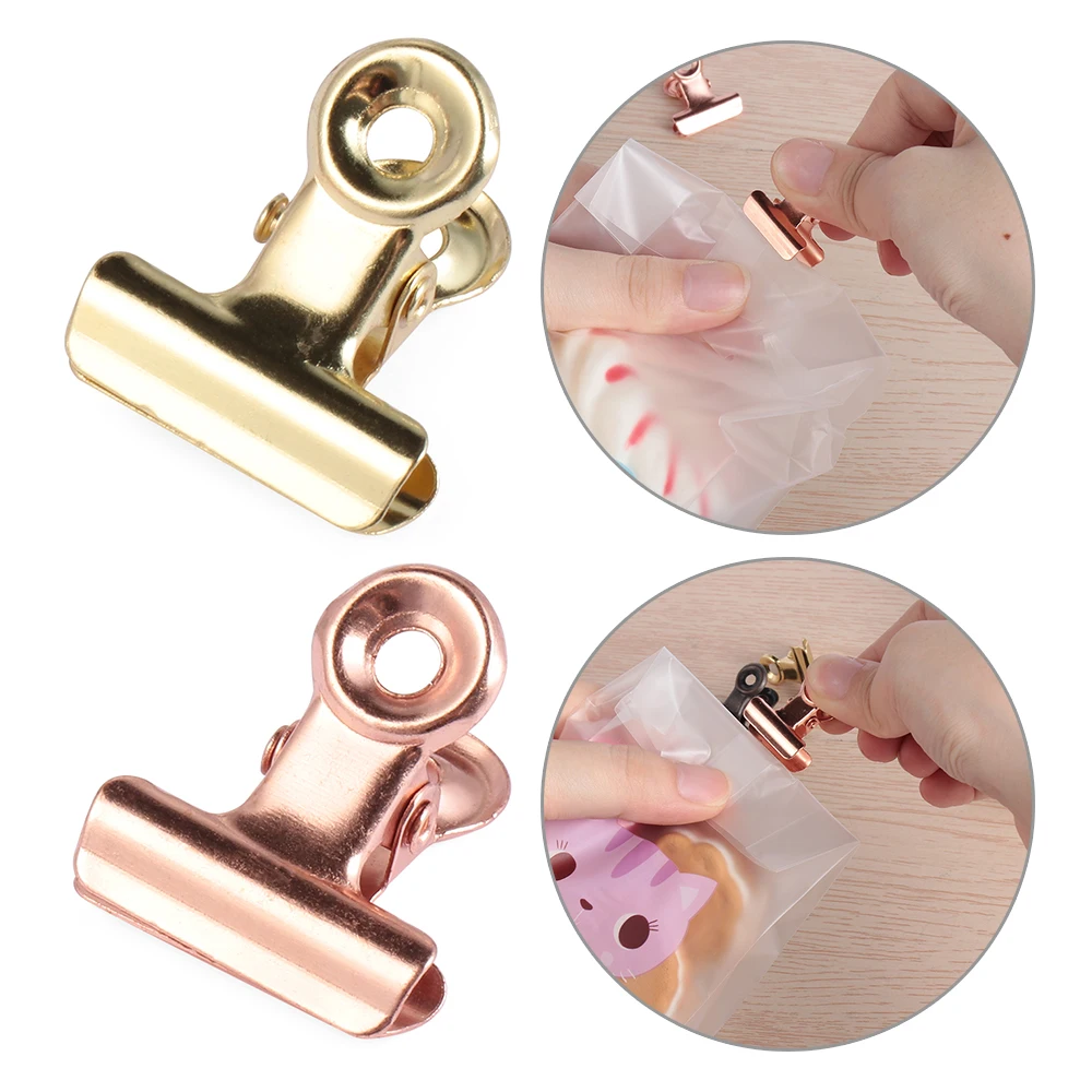 6 шт./компл. новые зажимы для пищевых пакетов из нержавеющей стали бумаг