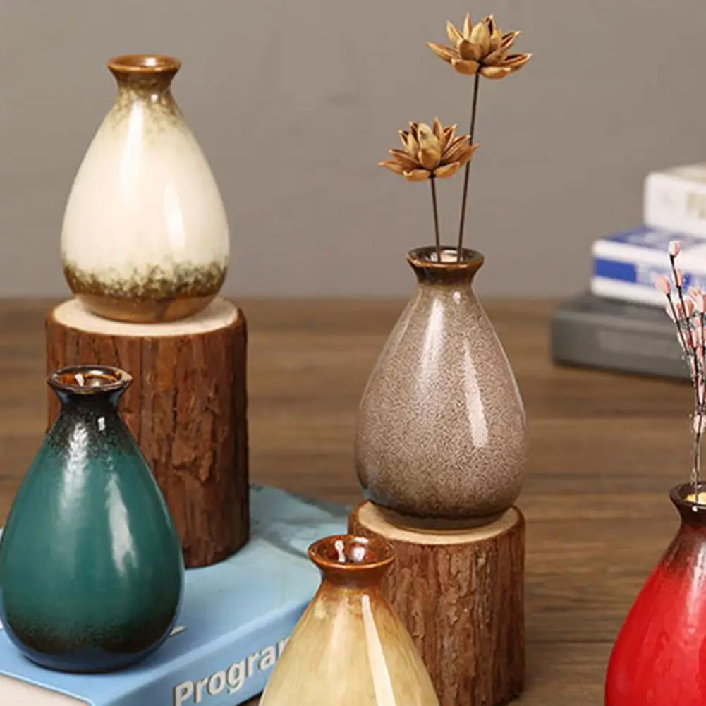 Керамическая Мини ваза изысканного дизайна гладкая глазурованная поверхность