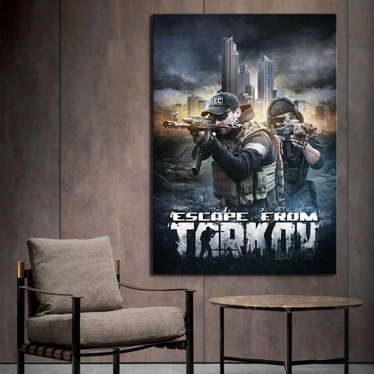 Цельнокроеное платье видео игры побег из Tarkov Плакат Картина на холсте HD для