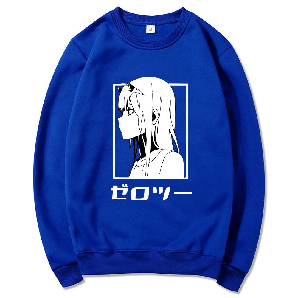 

Dear Franxx Japanese Anime Zero Two Male/Female Hip Hop Streetwear Sweatshirt Fashion Casual O-neck Printed Top