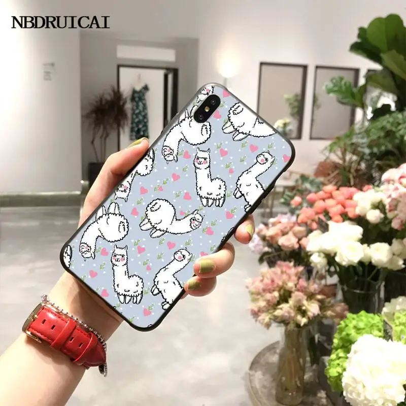 PENGHUWAN Kawaii Милая лама Альпака Мягкий Силиконовый ТПУ чехол для телефона iPhone 11 pro XS