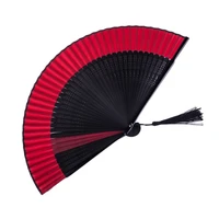 chinese paint black folding fan decorative fan decoration craft women supplies home decoration