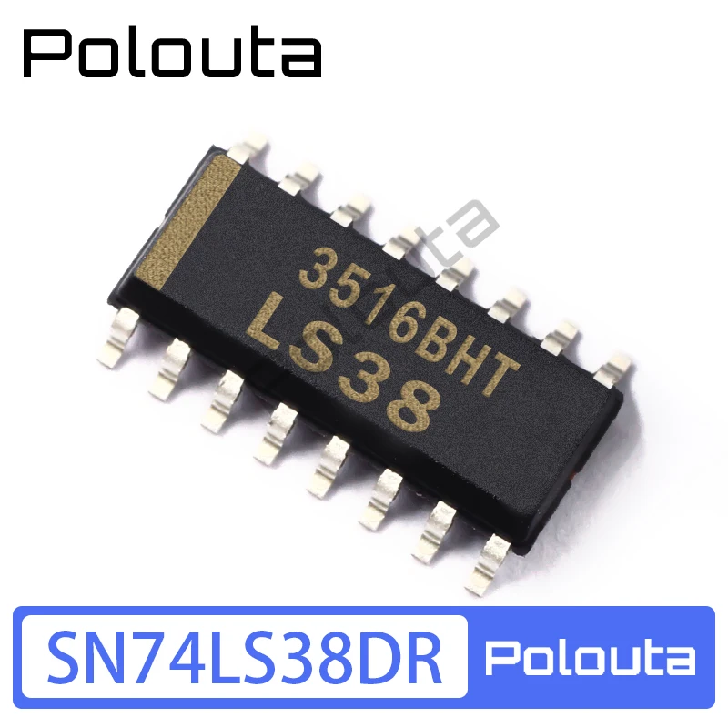 

10 Pcs/Set Polouta SN74LS38DR SOP14 3.9mm SMD Buffer IC Chip Electric Acoustic Components Kits Arduino Nano Integrated Circuit