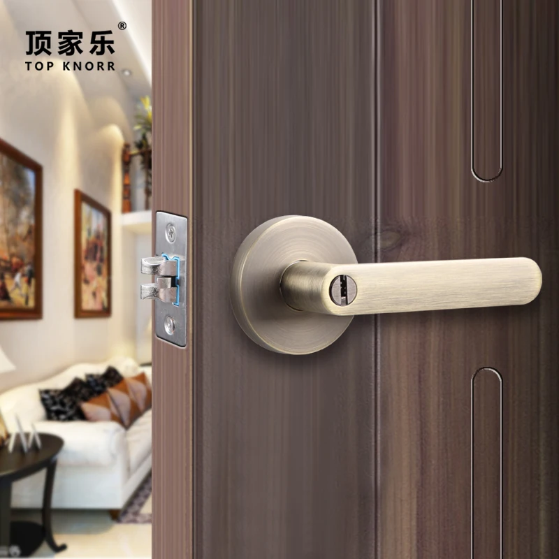 

Door handle Door handle lock Square slot Privacy Mask Interior Bedroom Room Bathroom Bath Three bar Ball Lock Hardware Door Lock