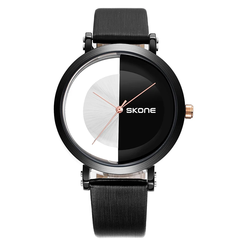 

SKONE Brand, 2021 Continuously Simple Style women's Watch, Leather strap, quartz waterproof watch