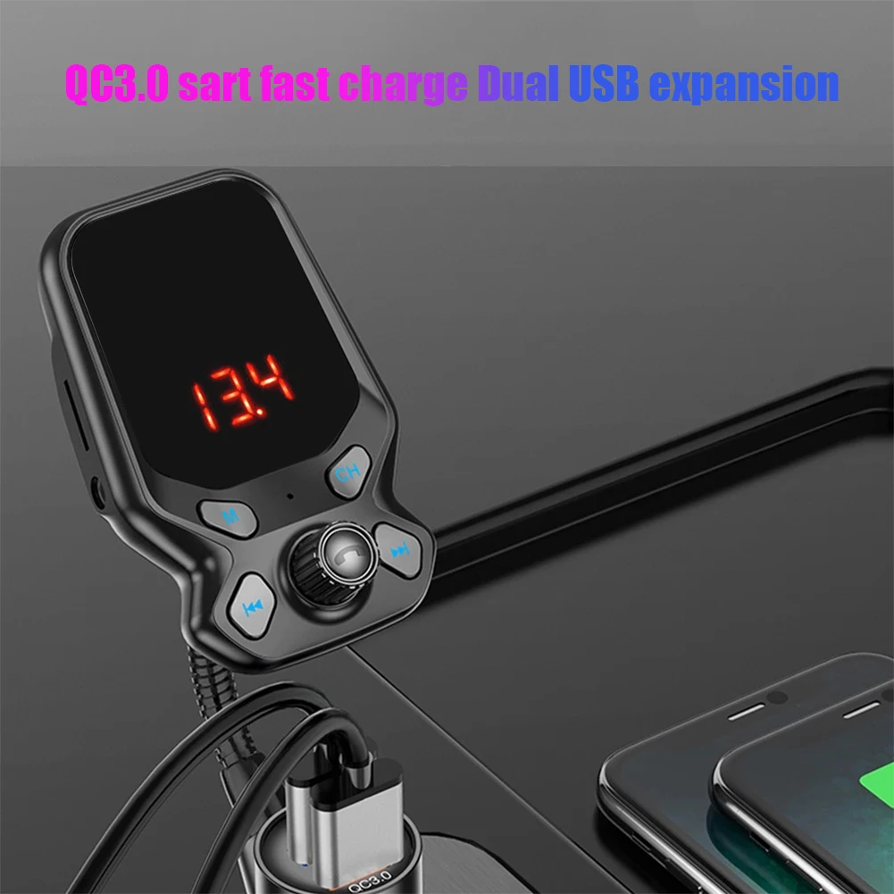 Bluetooth-плеер Автомобильный с FM-передатчиком и двумя USB-портами | Мобильные телефоны