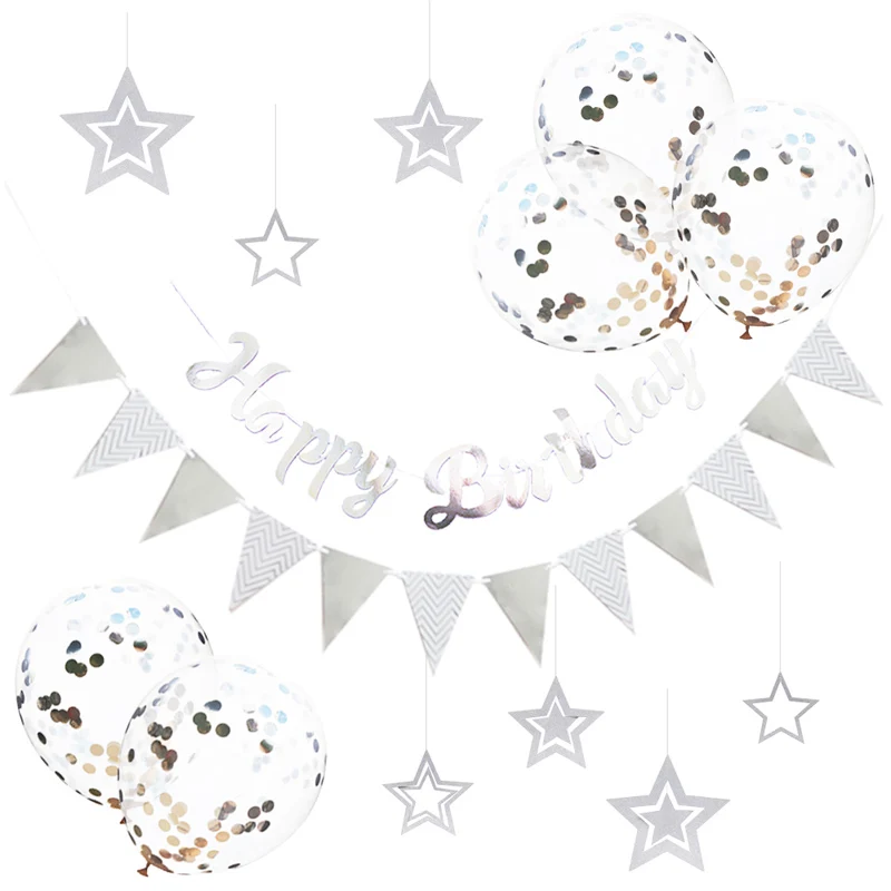 Золотая блестящая бумага с надписью Звездный баннер Висячие флаги на день