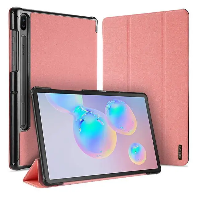 Dux Ducis тканевый кожаный чехол для Samsung Galaxy Tab S6 роскошный ультратонкая подставка откидная крышка для Samsung Galaxy Tab S6 10," Чехол - Цвет: Розовый