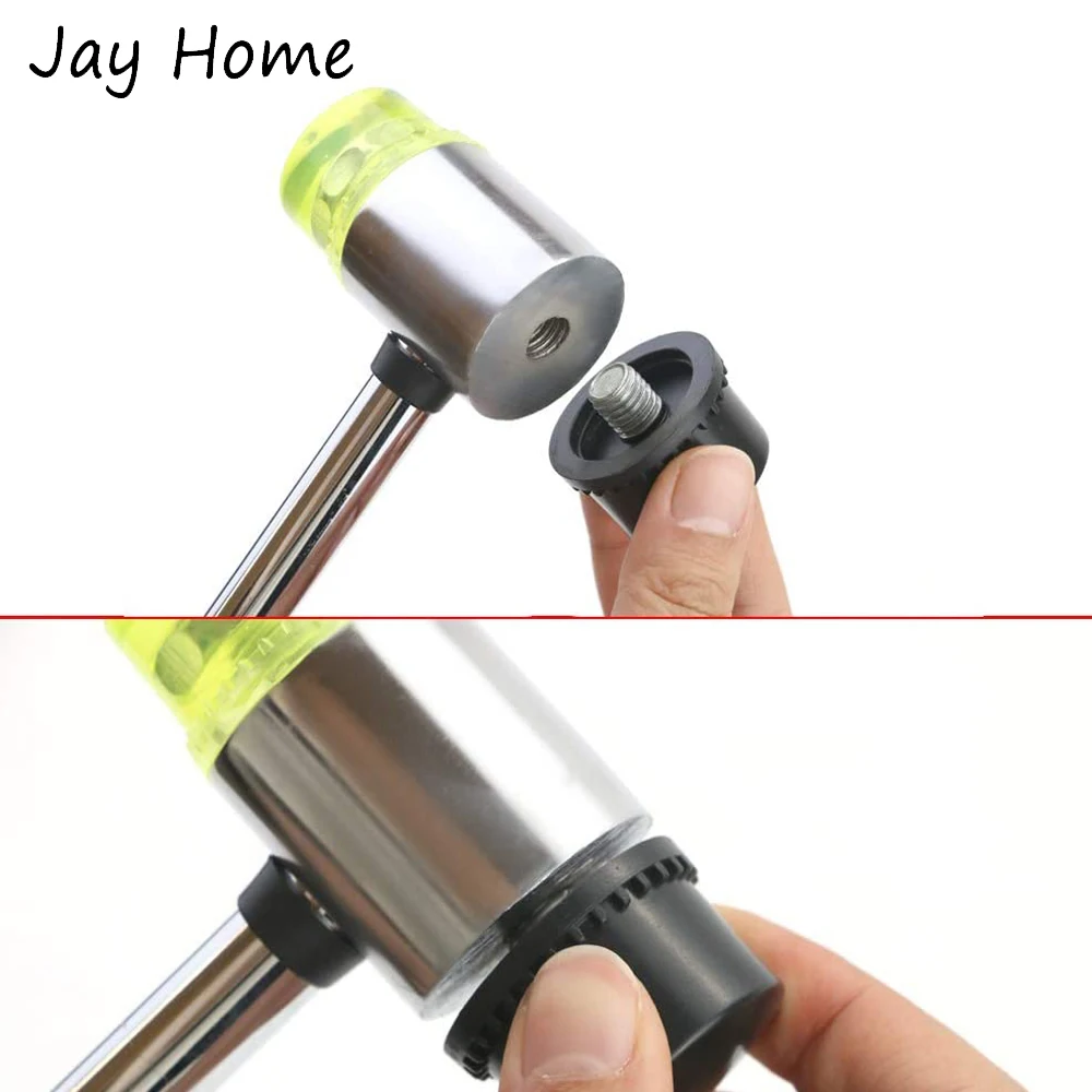 

1PC Leather Hole Punch Rubber Hammer Double-Faced Plastic and Rubber Hammer for Leather Crafts Jewelry Woodworking