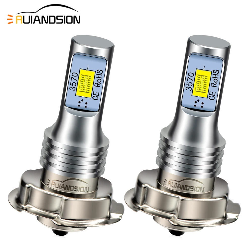 2 шт., сменные светодиодные фары для мотоцикла, скутера, трицикла