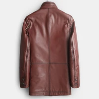 genuine leather jacket men winter cowhide leather coat sheep fur shearling jacket mink fur collar 2020 lh z9002 kj3496