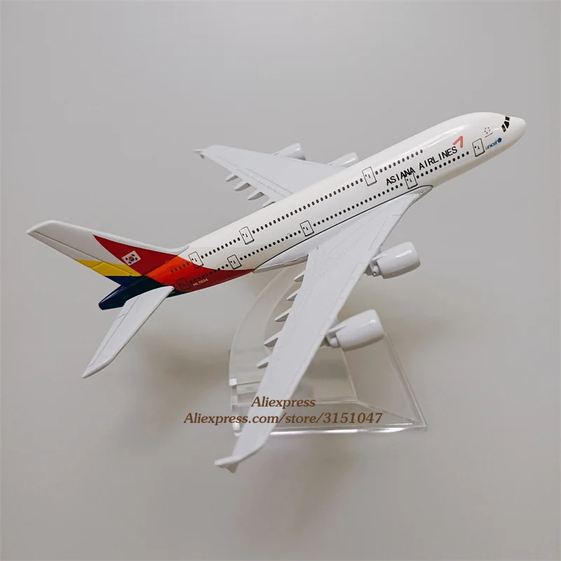 Сплав металла Korean Air Asiana авиакомпаний A380 литья под давлением модель самолета Airbus