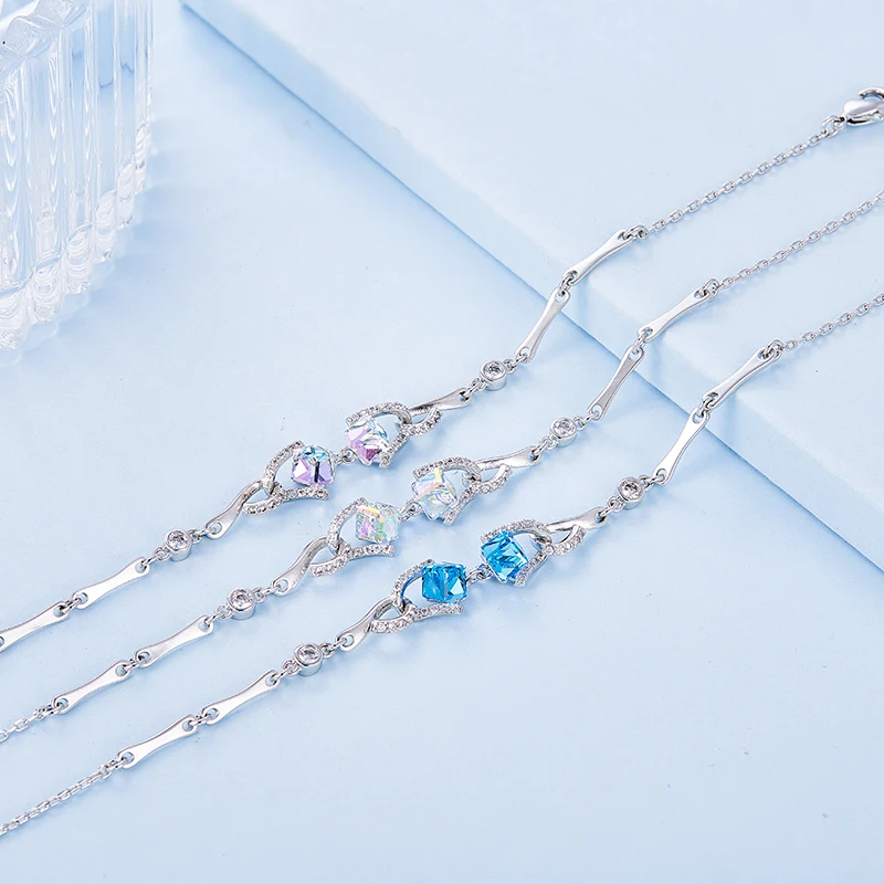 CDE Роскошные Украшенные браслеты из кристаллов ювелирных изделий Мода AB Цвет